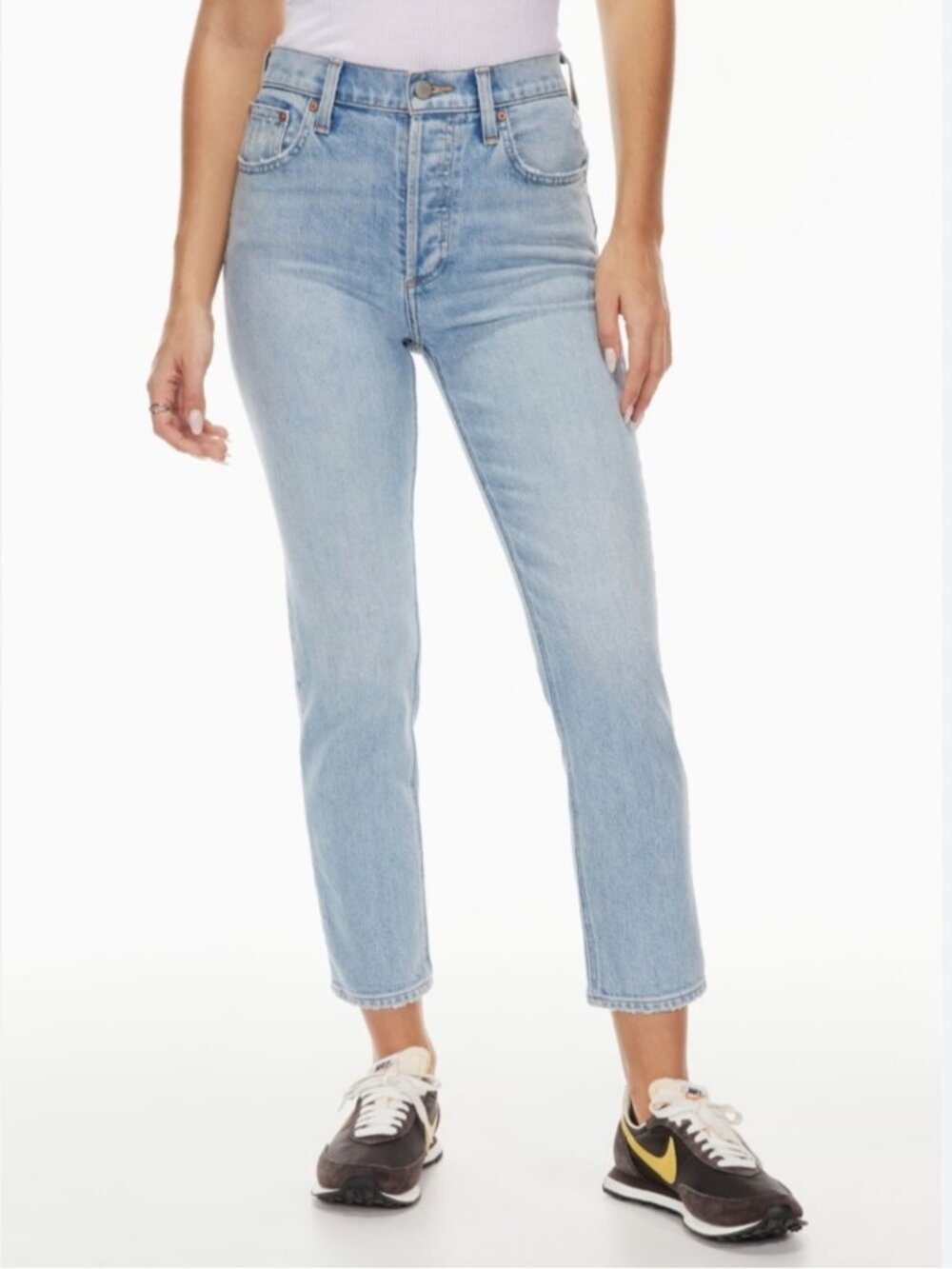 Denim Forum The Yoko High Rise Slim High-waisted slim jeans 25